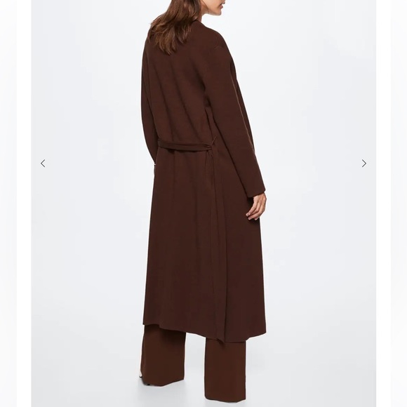 Mango Bicolor Long Cardigan Coat - Picture 3 of 15